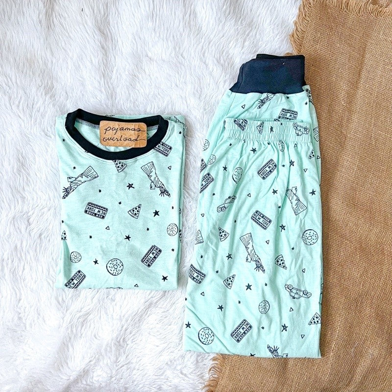 LEE | cotton shirt + pants pajama set | PajamasOverload