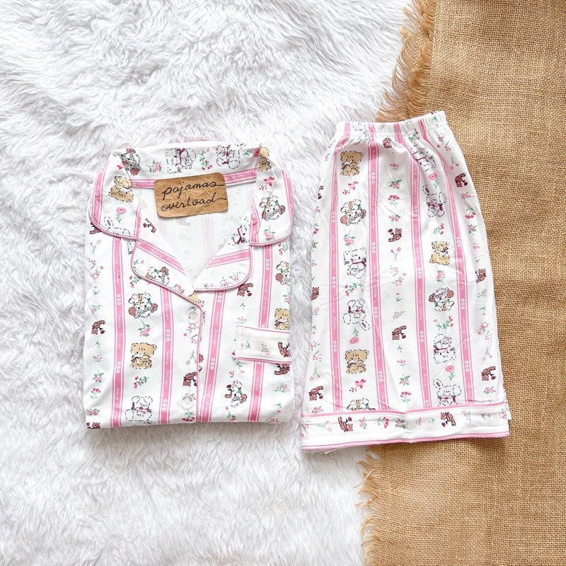 CHANDLER | polycotton shortsleeves + shorts pajama set | PajamasOverload