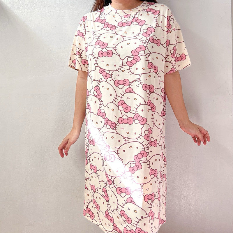 LOU | polycotton tshirt sleepwear dress | PajamasOverload