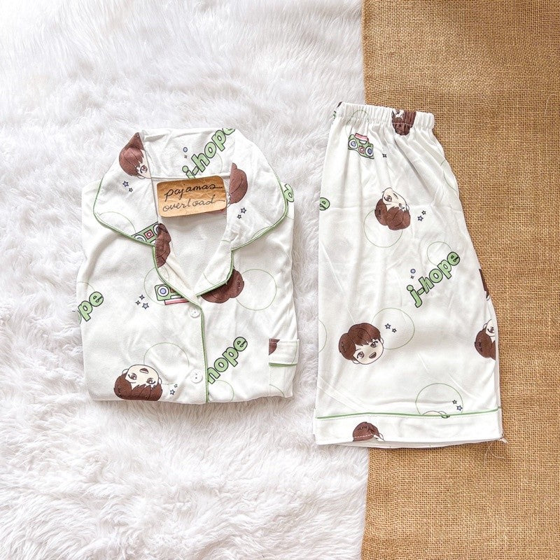 CHANDLER BTS | polycotton shortsleeves + shorts sleepwear pajama set | Pajamas Overload