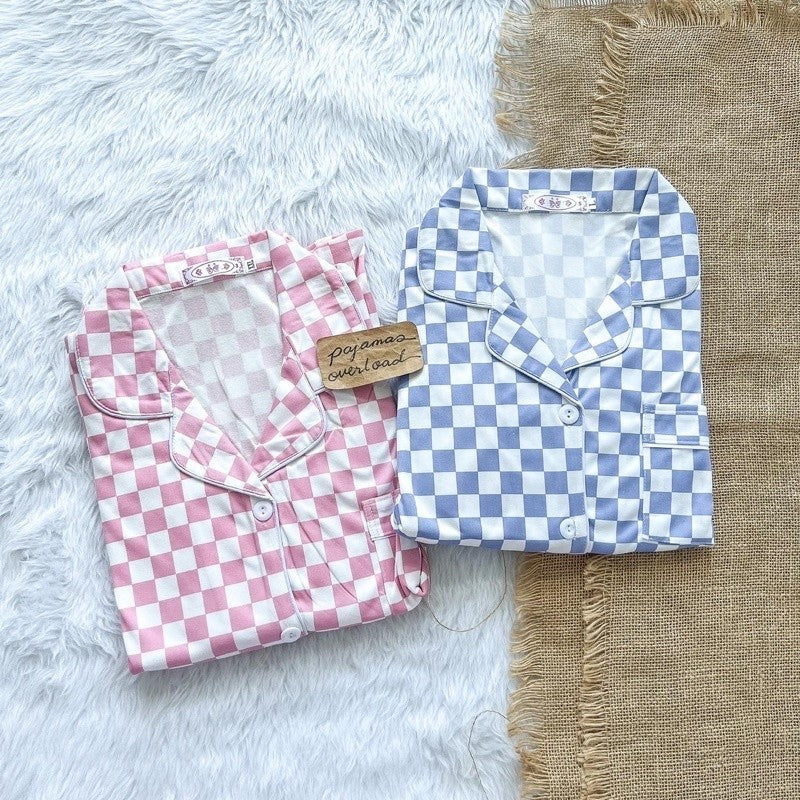 CHANDLER  | polycotton shortsleeves + shorts pajama sleepwear set | PajamasOverload