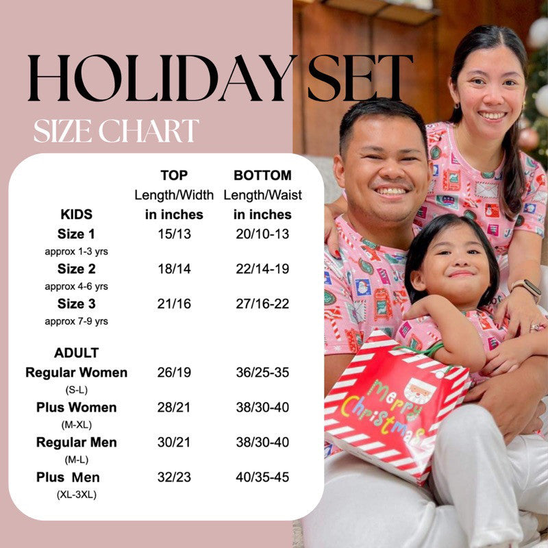 PREMIUM CHRISTMAS FAMILY | cotton waffle/jersey shirt + pants pajama set | PajamasOverload