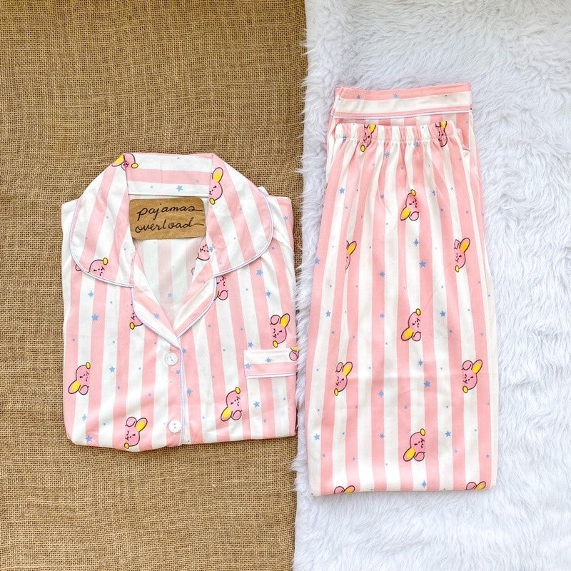 JOEY BTS | polycotton shortsleeves + pants sleepwear pajama set | PajamasOverload