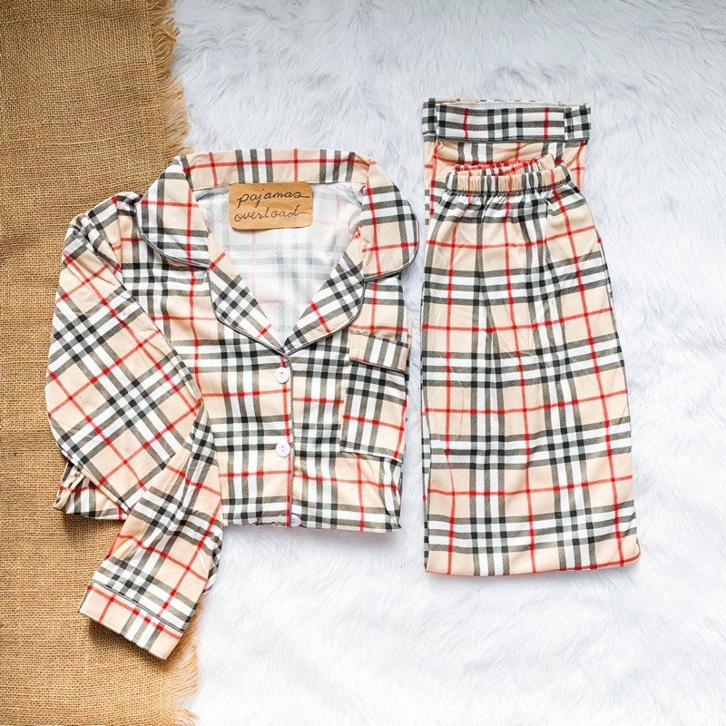 ROSS | polyester cotton long sleeves + pants sleepwear set | PajamasOverload