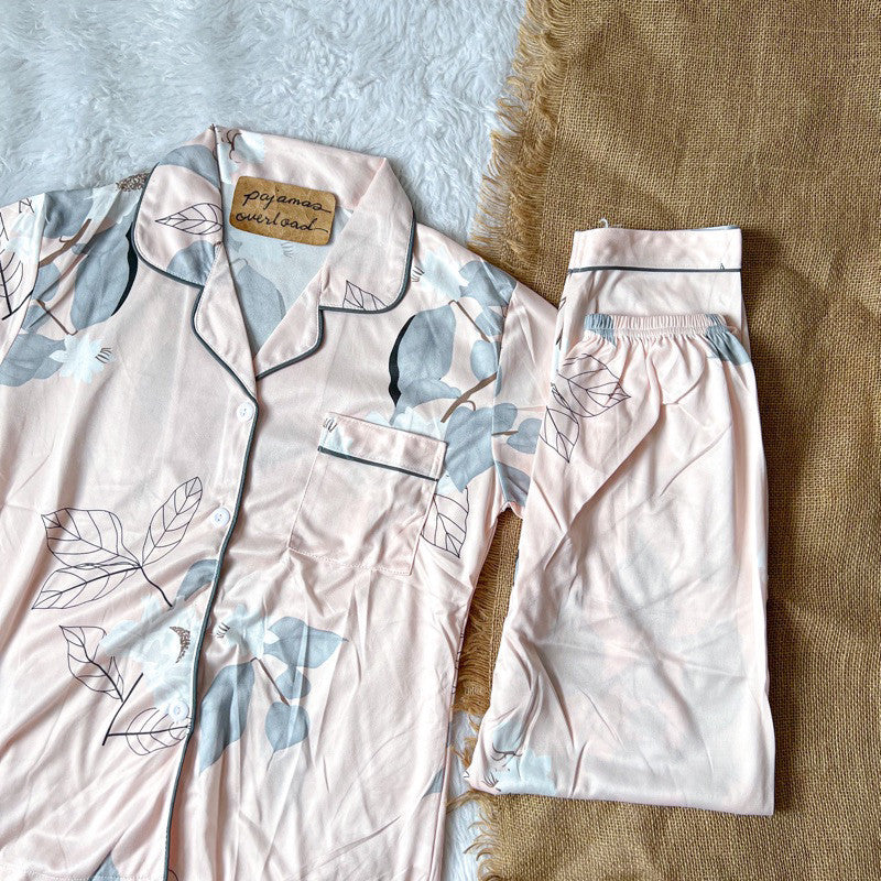 JOEY | polycotton shortsleeves + pants sleepwear pajama set | PajamasOverload