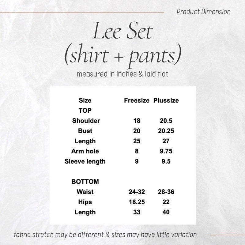 LEE | cotton shirt + pants pajama set | PajamasOverload