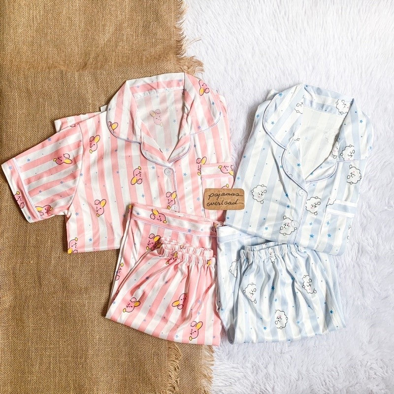 CHANDLER BTS | polycotton shortsleeves + shorts sleepwear pajama set | Pajamas Overload