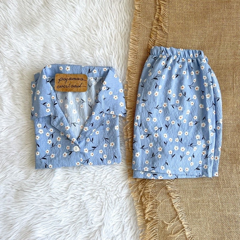 JOY | bubble gauze shortsleeves + shorts sleepwear set | PajamasOverload