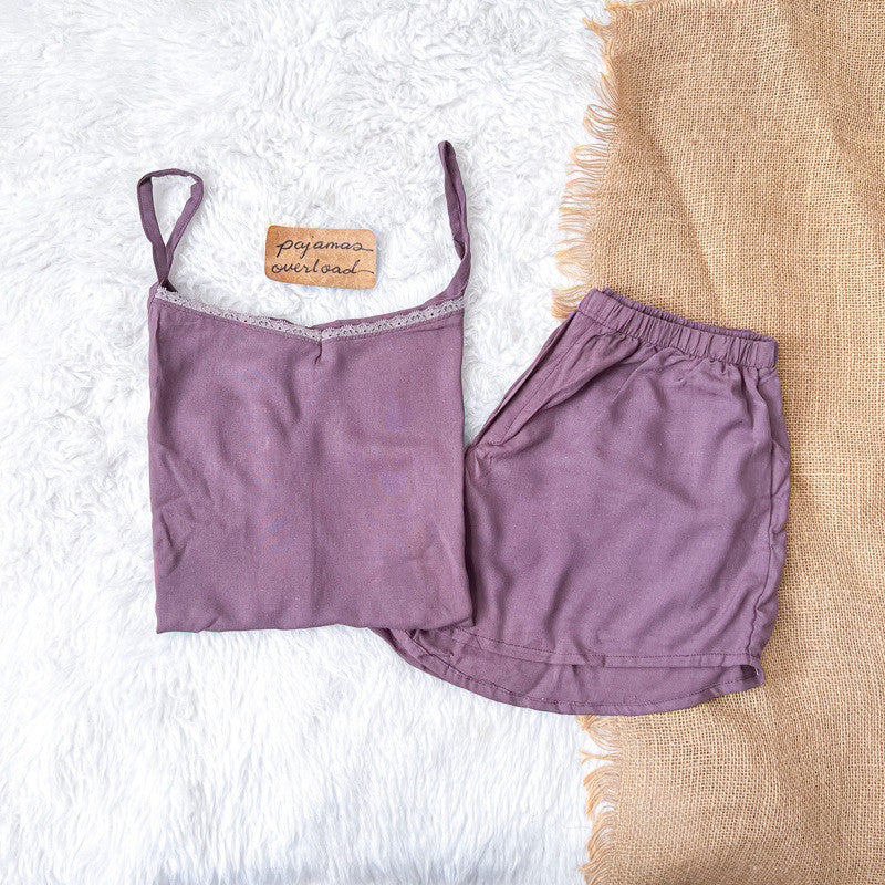 BLAIRE | challis sleeveless cami top + sexy shorts sleepwear set | PajamasOverload