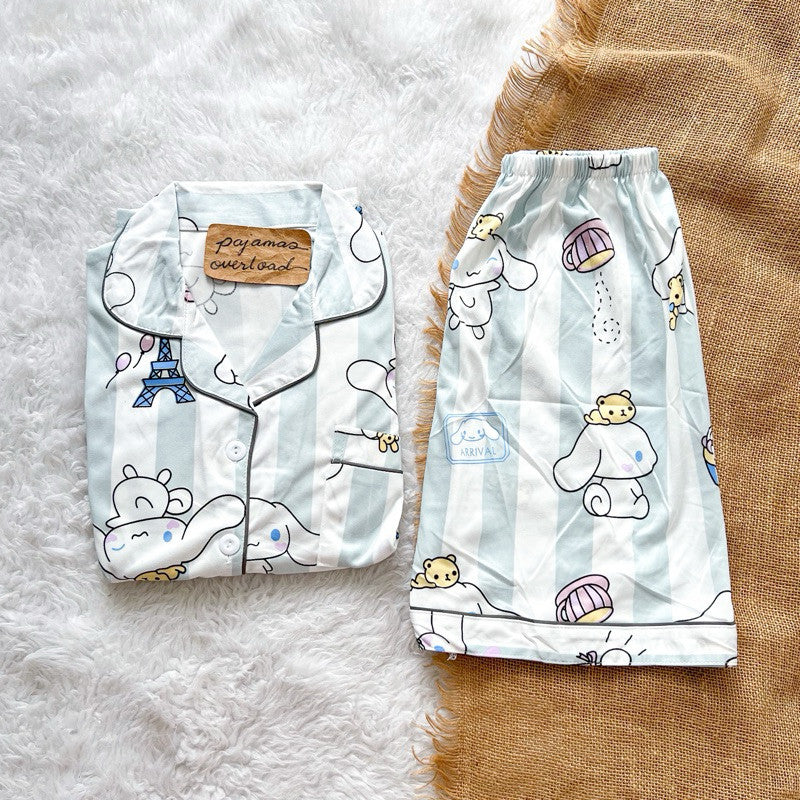 CHANDLER | polycotton short sleeves + shorts pajamas | PajamasOverload