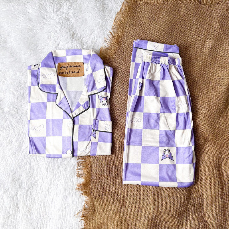 JOEY | polycotton shortsleeves + pants pajama set | PajamasOverload