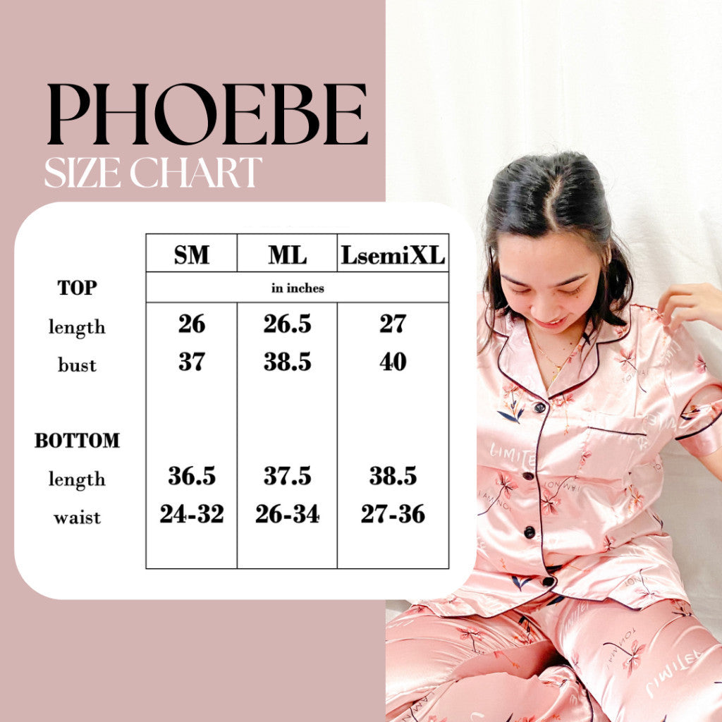 PHOEBE | satin shortsleeves + pants pajama set | PajamasOverload