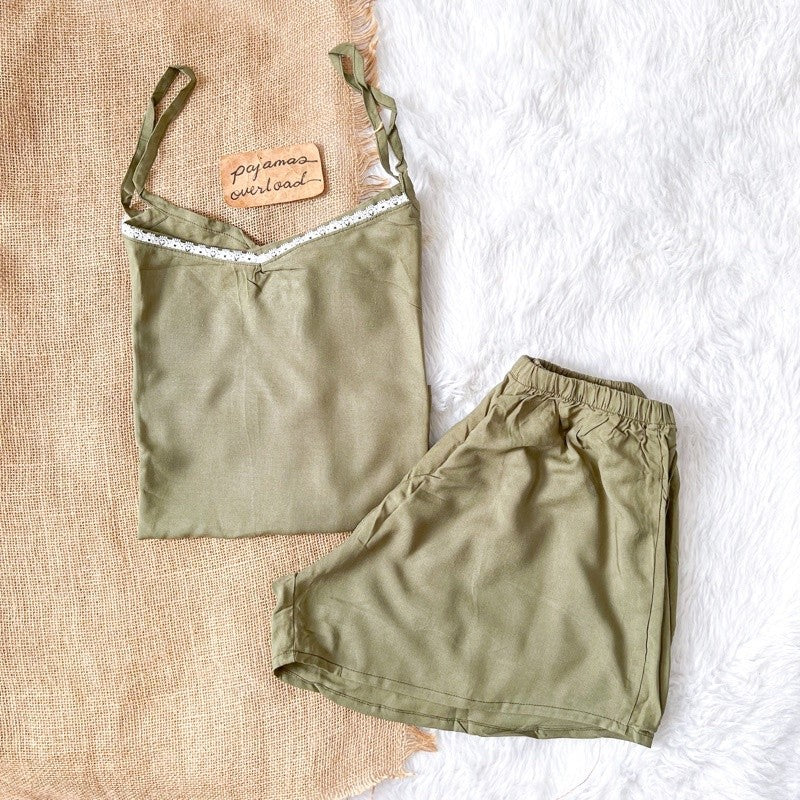 BLAIRE | challis sleeveless cami top + sexy shorts sleepwear set | PajamasOverload