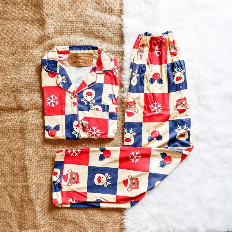 CHRISTMAS PANTS | polycotton shortsleeves + pants pajama set | PajamasOverload