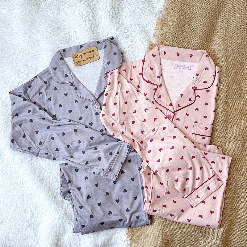 ROSS | polyester cotton long sleeves + pants sleepwear set | PajamasOverload