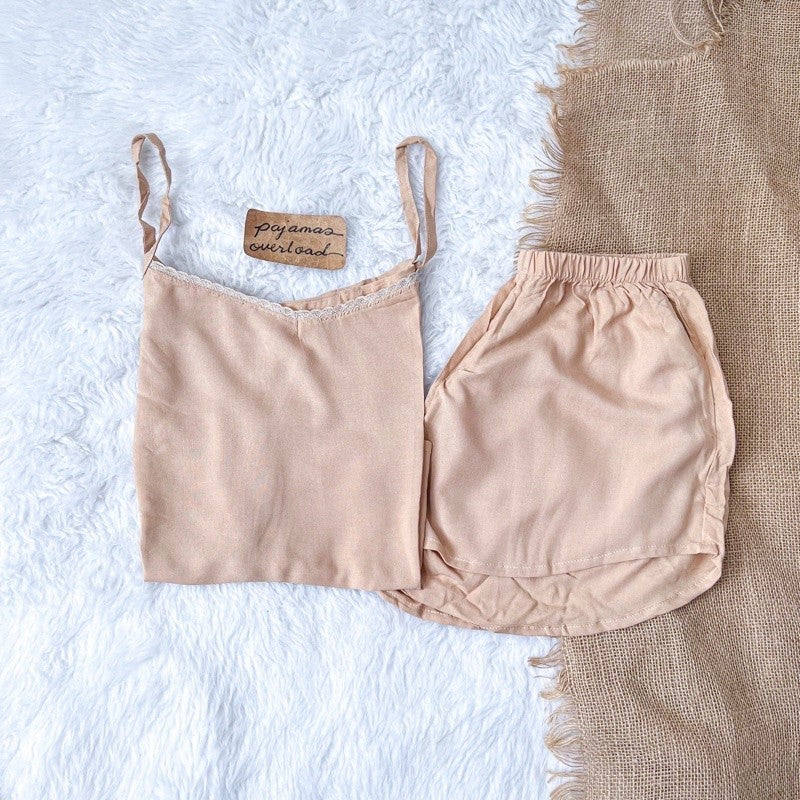 BLAIRE | challis sleeveless cami top + sexy shorts sleepwear set | PajamasOverload