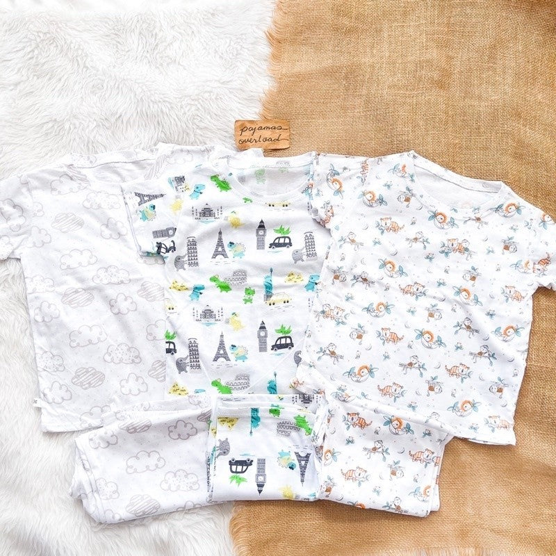 CAEL KIDS 3 | cotton kids shortsleeves + pants sleepwear pajama set | PajamasOverloadKids