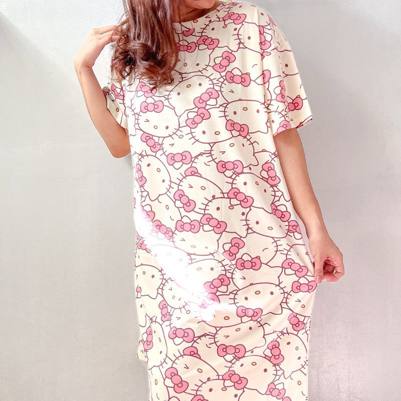 LOU | polycotton tshirt sleepwear dress | PajamasOverload