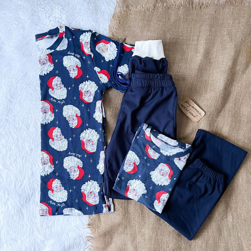 PREMIUM CHRISTMAS FAMILY | cotton waffle/jersey shirt + pants pajama set | PajamasOverload