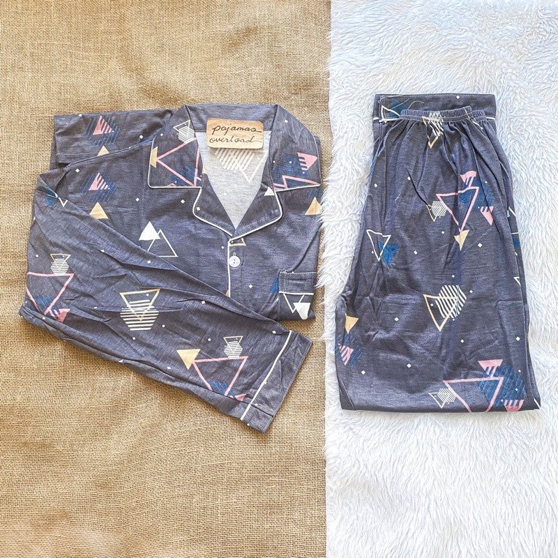 MIKE LONG SLEEVES | polycotton longsleeves top + pants pajama set for MEN | PajamasOverload