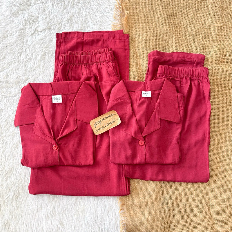 MERLIN KIDS | challis shorts sleeves top + pants sleepwear set | PajamasOverload