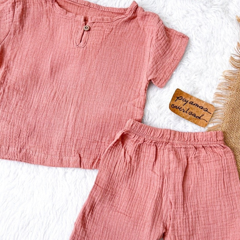 BRODY KIDS | double gauze shortsleeves + shorts summer set | PJOKIDS
