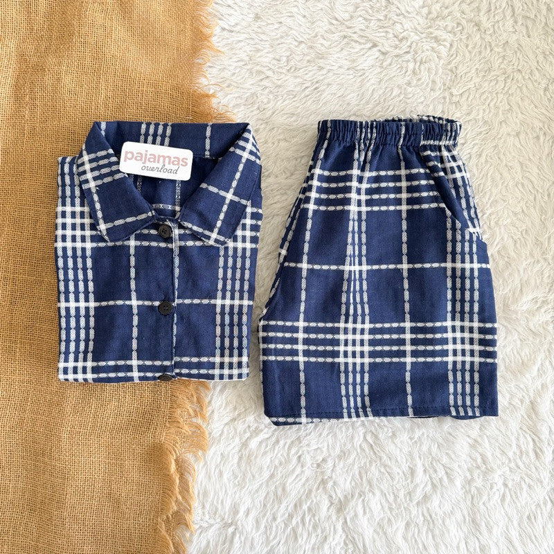 JULIANA | koreanwoven/twill shortsleeves + shorts buttondown set | PajamasOverload
