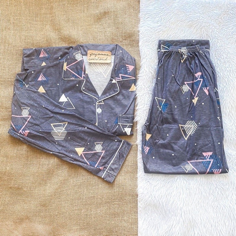 MIKE LONG SLEEVES | polycotton longsleeves top + pants pajama set for MEN | PajamasOverload