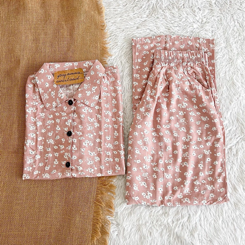 JULIANA PANTS | soft linen shortsleeves + pants buttondown set | PajamasOverload