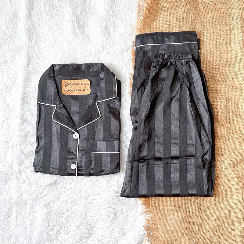 PHOEBE | satin shortsleeves + pants pajama set | PajamasOverload