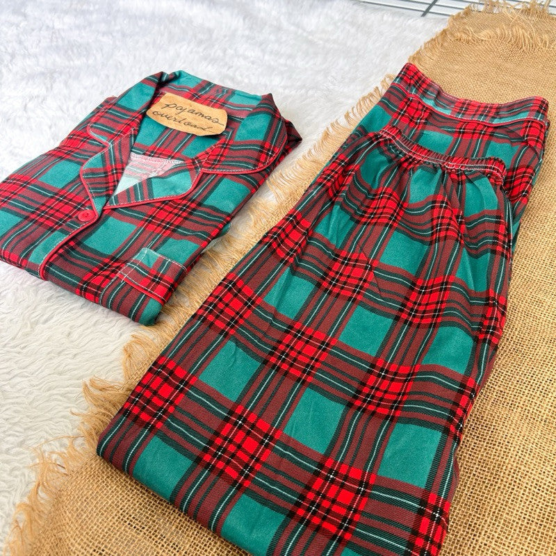 CHRISTMAS BUTTONDOWN FAMILY | polycotton shortsleeves top + pants sleepwear set | PajamasOverload