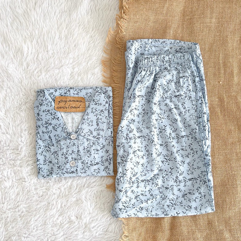 JULIANA PANTS | soft linen shortsleeves + pants buttondown set | PajamasOverload