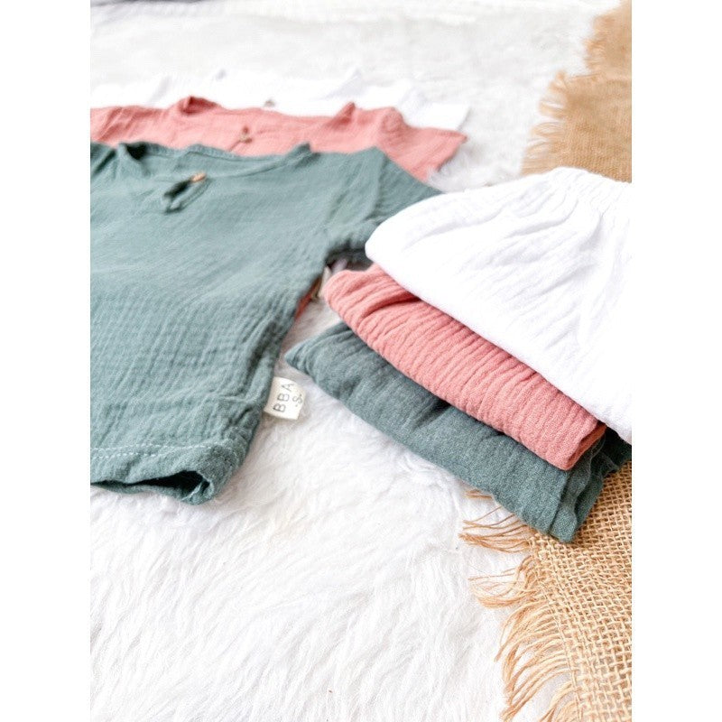 BRODY KIDS | double gauze shortsleeves + shorts summer set | PJOKIDS
