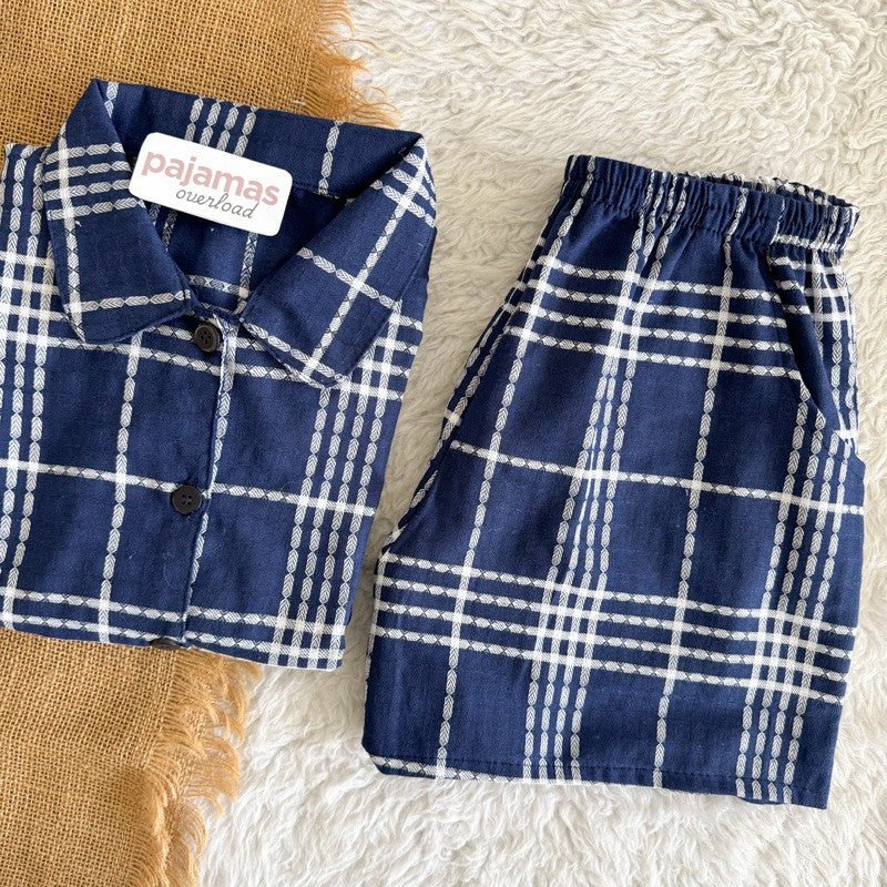 JULIANA | koreanwoven/twill shortsleeves + shorts buttondown set | PajamasOverload