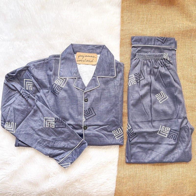 MIKE LONG SLEEVES | polycotton longsleeves top + pants pajama set for MEN | PajamasOverload