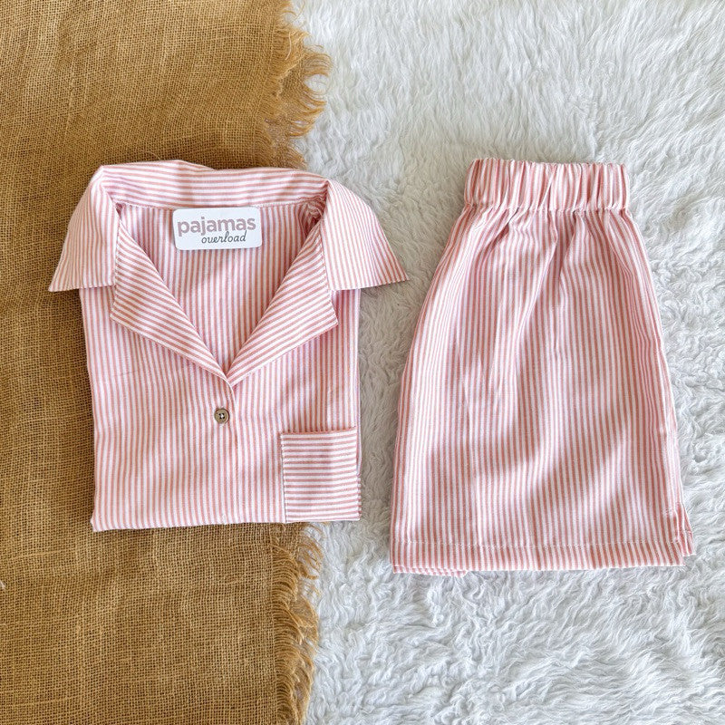 BRIA | chambray shortsleeves top + shorts sleepwear set | PajamasOverload