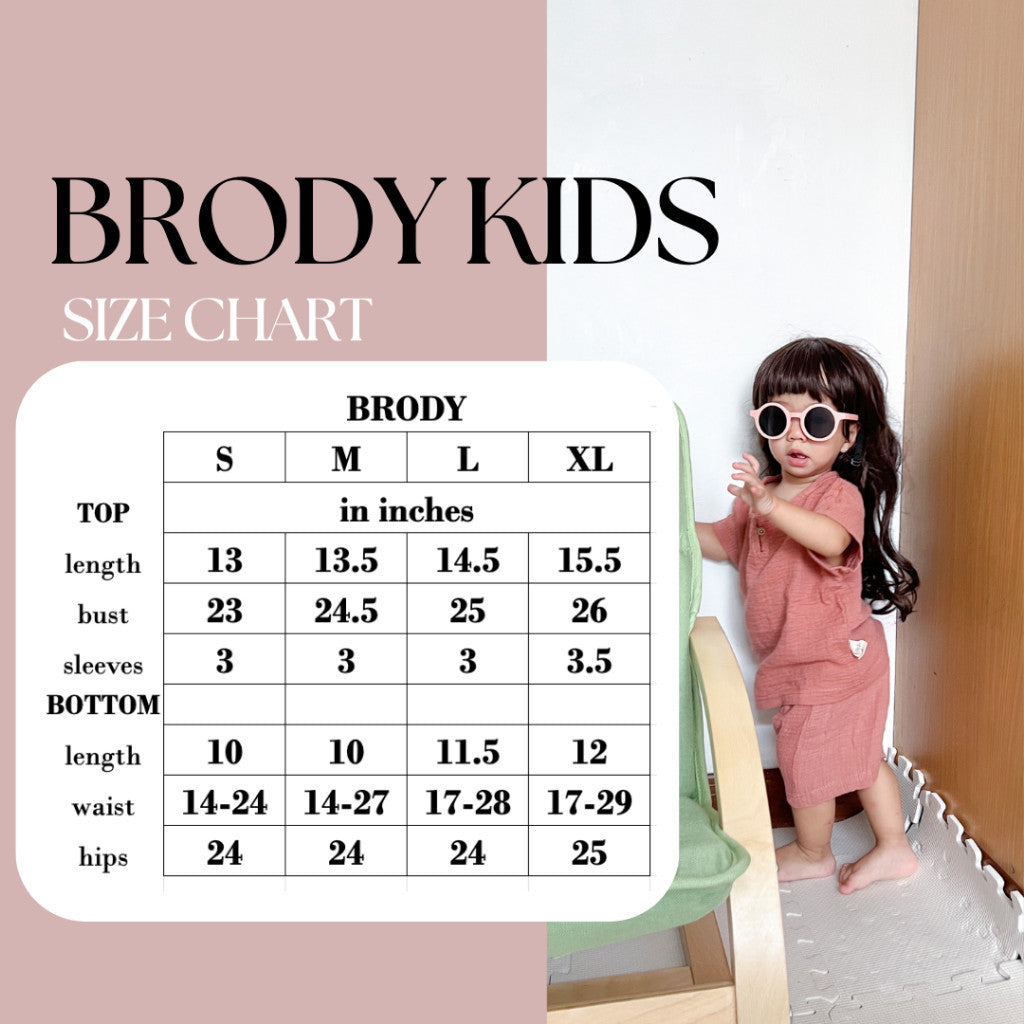 BRODY KIDS | double gauze shortsleeves + shorts summer set | PJOKIDS