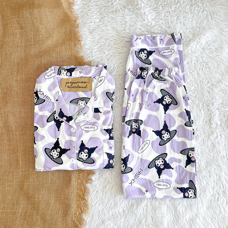 JOEY | polycotton shortsleeves top + pants sleepwear pajama set | PajamasOverload