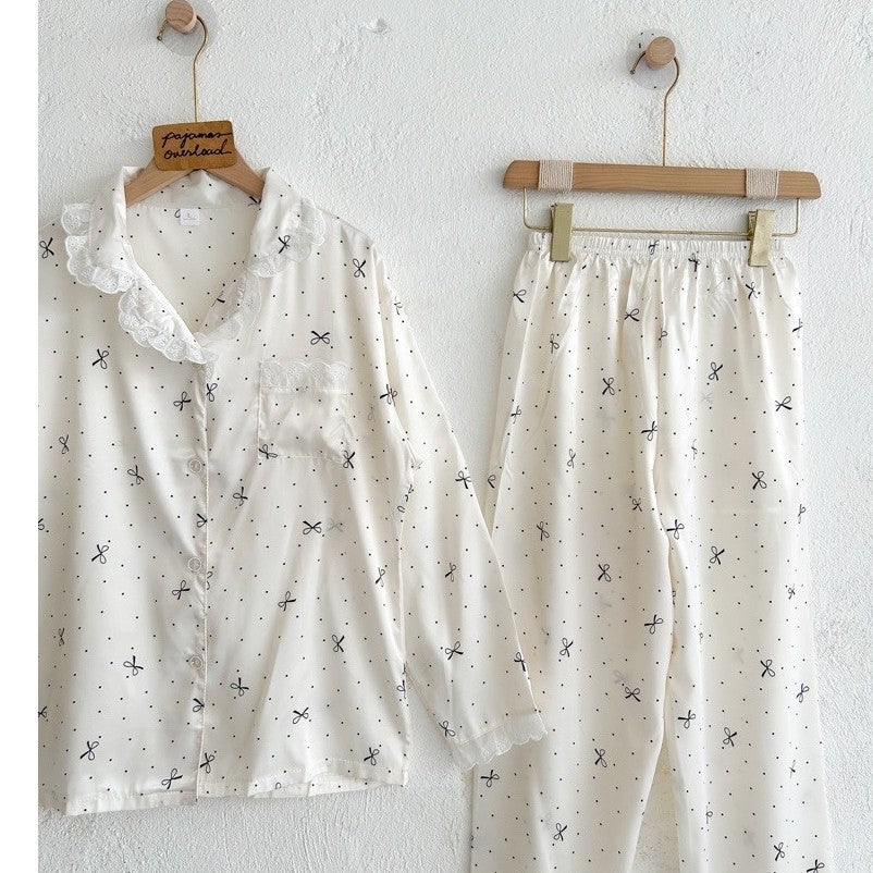 INA | satin longsleeves + pants sleepwear pajama set | PajamasOverload