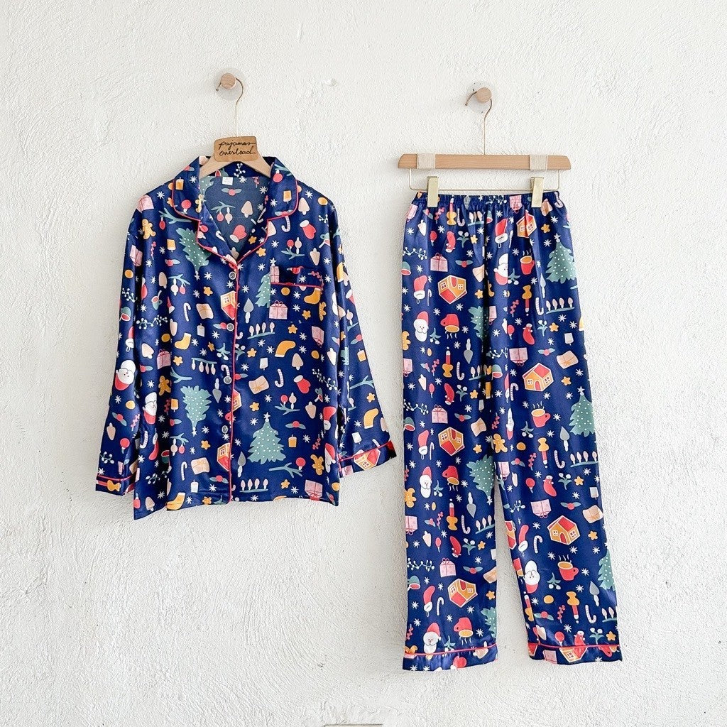 INA | satin longsleeves + pants sleepwear pajama set | PajamasOverload