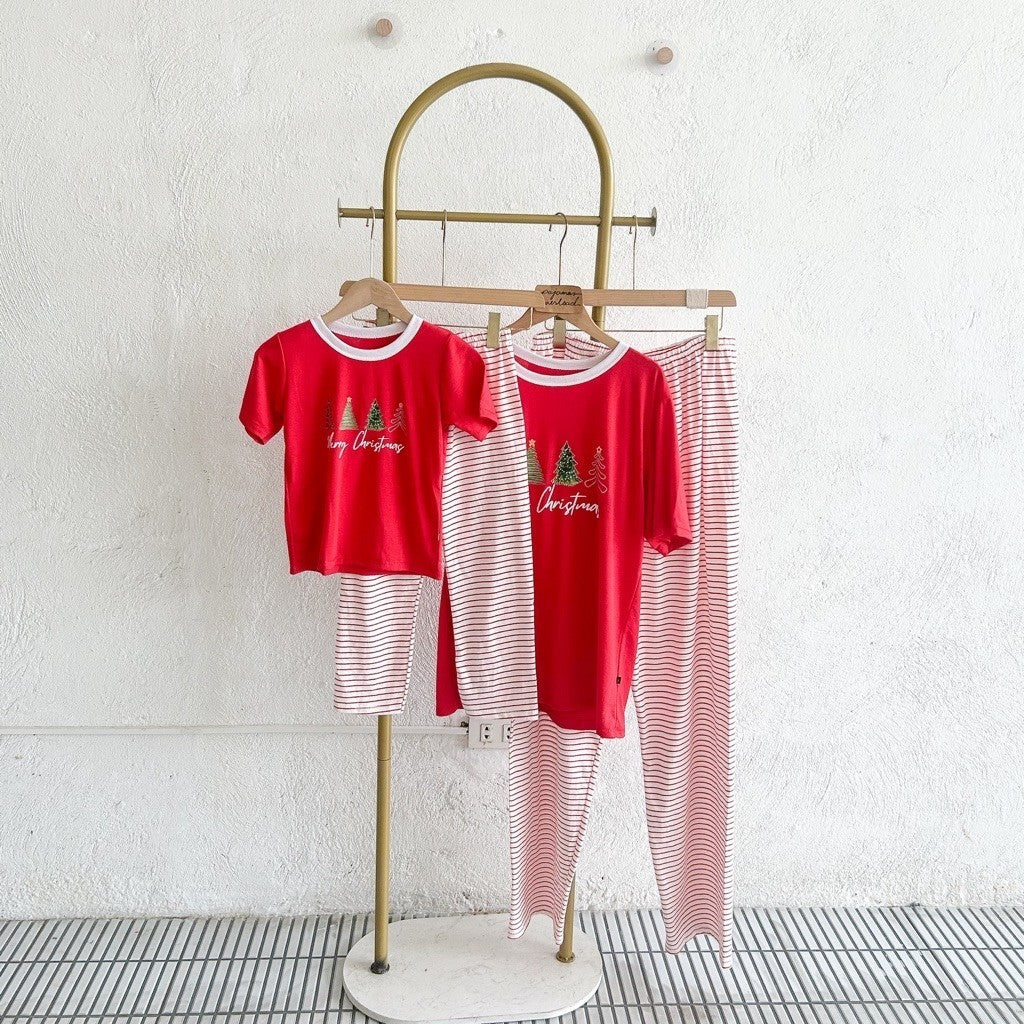 Christmas family set | pure cotton | shortsleeves tshirt + pants |sleepwear set | PajamasOverload
