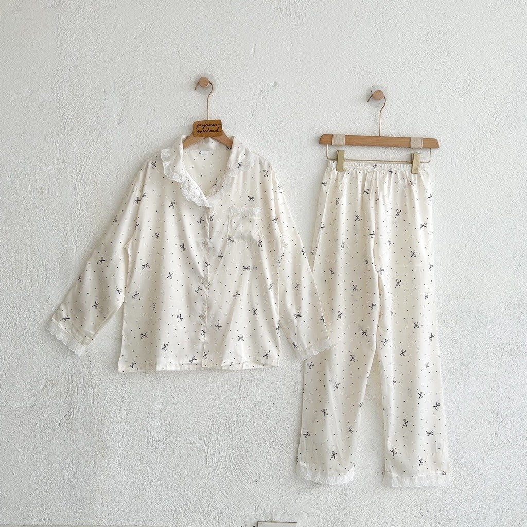 INA | satin longsleeves + pants sleepwear pajama set | PajamasOverload