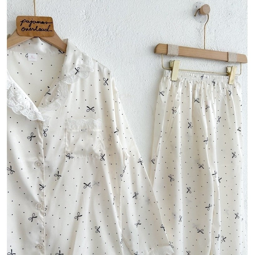 INA | satin longsleeves + pants sleepwear pajama set | PajamasOverload