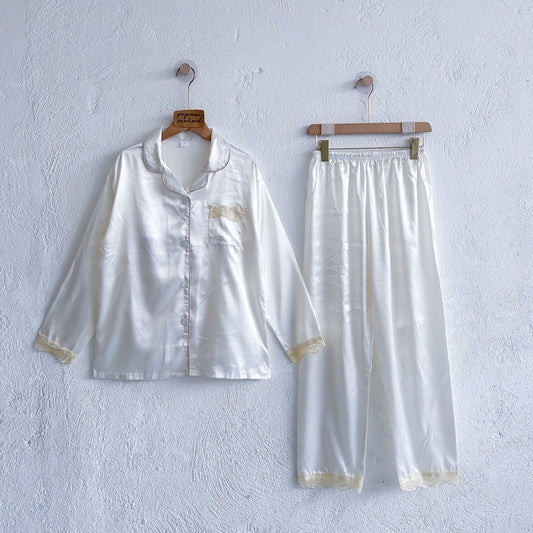 INA | satin longsleeves + pants sleepwear pajama set | PajamasOverload