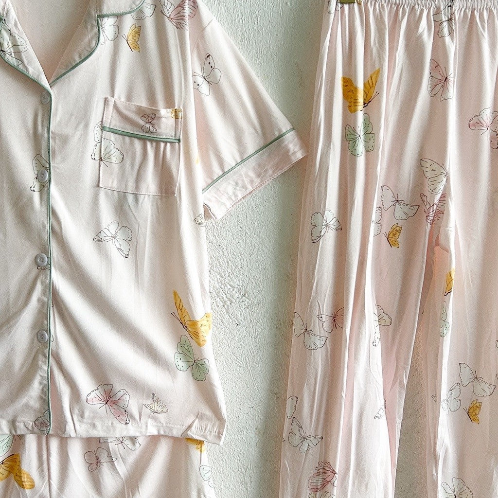 Marshall | polycotton  — 3in1 Short Sleeve Top & Garterized Pants & Shorts | PajamasOverload