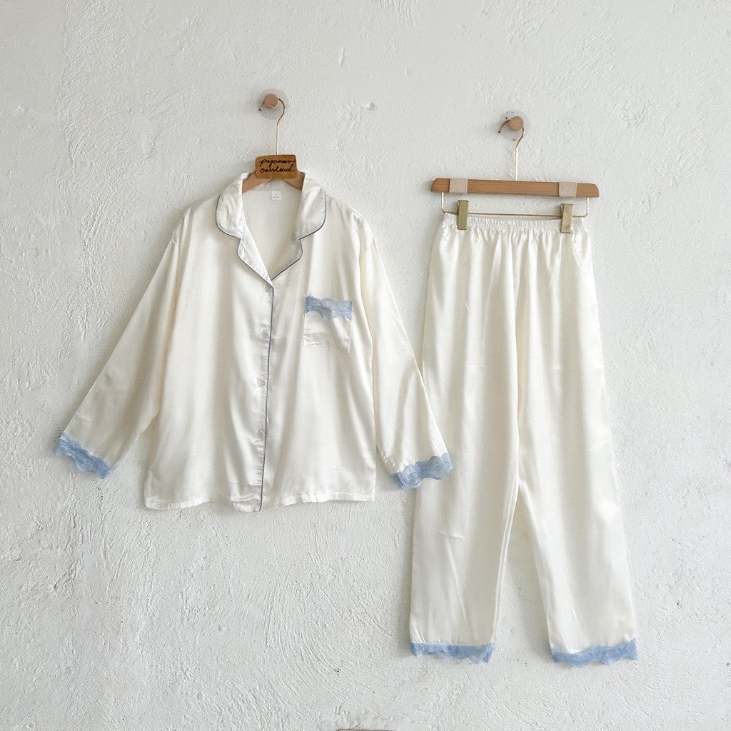 INA | satin longsleeves + pants sleepwear pajama set | PajamasOverload
