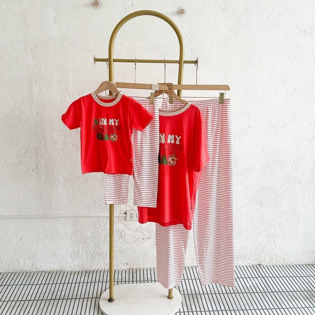 Christmas family set | pure cotton | shortsleeves tshirt + pants |sleepwear set | PajamasOverload