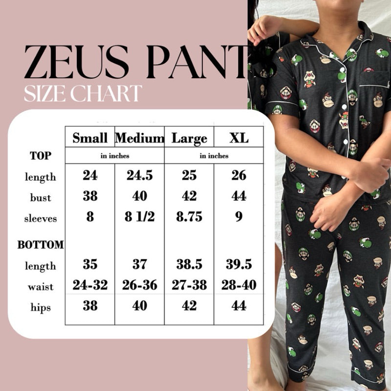 ZEUS PANTS | cotton jersey shortsleeves top + pants pajama set | PajamasOverload