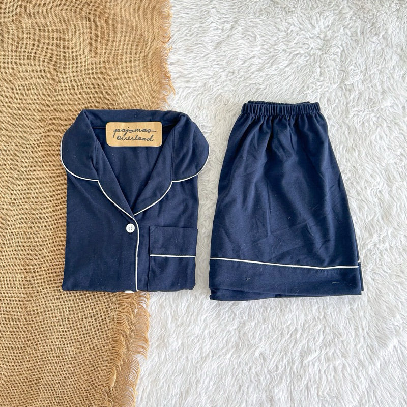 ZEUS PLAIN | cotton jersey shortsleeves top + shorts sleepwear pajama set | PajamasOverload