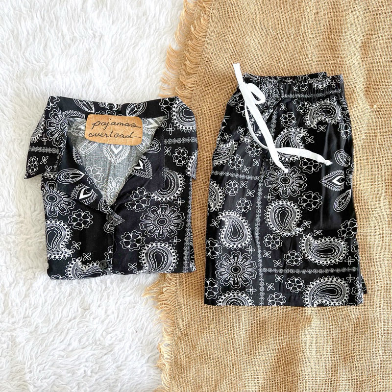 JOY LIMITED PRINT | challis/softlinen shortsleeves + shorts sleepwear pajama set | PajamasOverload